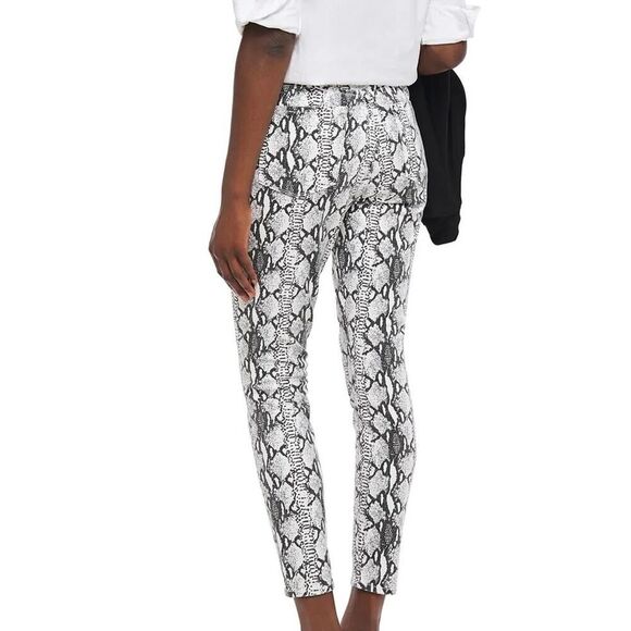 FRAME Ali cropped snake-print high-rise skinny jeans - Picture 3 of 8